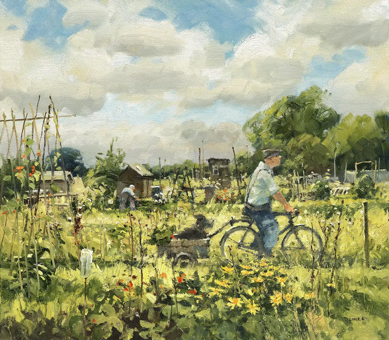 John Lines - home with rhubarb 